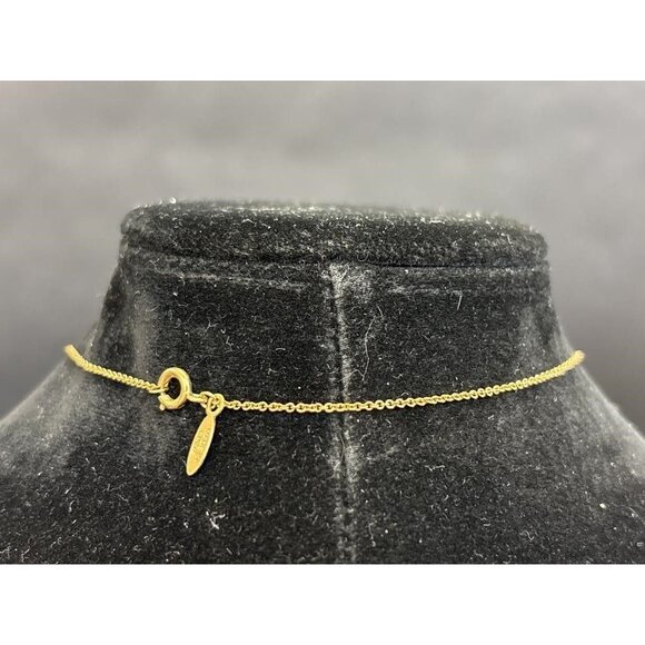 Ruby Red and Gold Tone Slippers Necklace - Picture 10 of 12